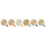 Le Creuset Rainbow Set of 6 Cappuccino Mug In Rainbow