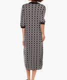 Polo Womens Yumna Monogram Knitted Dress In Black & White