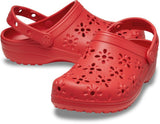 Crocs Girls Classic Cut Out Clog Shoes In Red