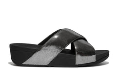 Fitflop Ladies Lulu Lustra Cross Slides In Black