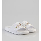 Sissy boy Womens Paula Bold Slides In White