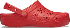Crocs Girls Classic Cut Out Clog Shoes In Red