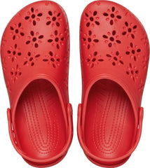 Crocs Girls Classic Cut Out Clog Shoes In Red