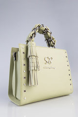 Sissyboy Burgandy Jane Tote Bag W/ Chain Detail