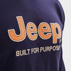 Jeep Mens Fashion Graphic Basic Long Sleeve T-Shirt In Navy