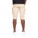 Soviet Mens Caution Cotton Cargo Shorts In Straw