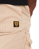Soviet Mens Caution Cotton Cargo Shorts In Straw