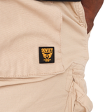Soviet Mens Caution Cotton Cargo Shorts In Straw