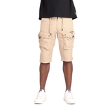 Soviet Mens Caution Cotton Cargo Shorts In Straw