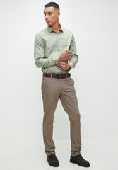 Polo Essential Sateen Shirt For Men In Sage