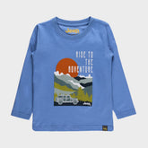 Jeep Boys Graphic Long Sleeve T-Shirt In Blue