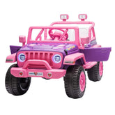 Jeep Elecetric Ride On Play Car In Pink