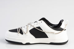 Sissyboy Ladies Diamond Twirl Reverse White And Black Sneakers