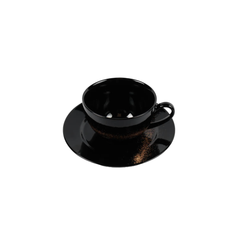 Chaka Chaka Homeware-0000047 Gold Splash Cup & Saucer (Set Of 4)