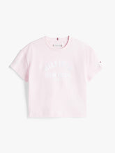 Tommy Hilfiger Girls Satin Applique T-Shirt In Baby Pink