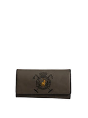 Polo Womens Ascot Slim Trifold Purse In Dark Grey