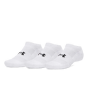 Under Armour Unisex Perfomance 3 Pack Cotton Socks In White