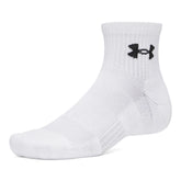 Under Amour Performance Cotton 3 Pack Quarter Socks In White