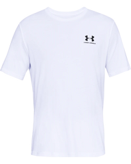 Under Armour Mens Sportstyle Left Chest Short Sleeves T-Shirt In White