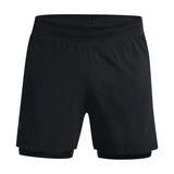 Under Armour Mens Iso Chill Run 2 In 1 Shorts In Black