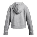 Under Armour Girls Youth Rival Fleece Hoodie In Grey