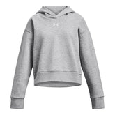 Under Armour Girls Youth Rival Fleece Hoodie In Grey