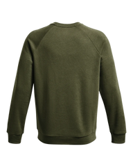Under Aromour Men Rival Fleece Crew Marine Od Green/White