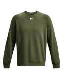 Under Armour Mens Rival Fleece Crew In Olive