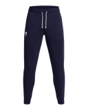 Under Armour Mens Rival Terry Joggers In Navy Blue