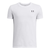 Under Armour Boys Sportstyle Left Chest Short Sleeves T-Shirt In White