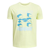 Under Armour Boys Split Logo Short Sleeves T-Shirt In Sonic Yellow