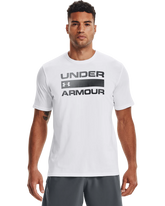 Under Armour Mens Team Issue Wordmark Short Sleeves T-Shirt In White