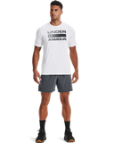 Under Armour Mens Team Issue Wordmark Short Sleeves T-Shirt In White