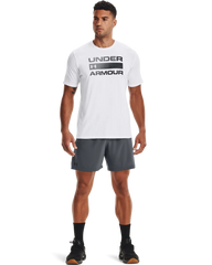Under Armour Mens Team Issue Wordmark Short Sleeves T-Shirt In White