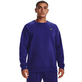 Under Armour Mens Rival Fleece Crew Sweatshirt In Purple