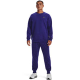 Under Armour Mens Rival Fleece Crew Sweatshirt In Purple