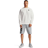 Under Armour Mens Rival Fleece Big Logo Shorts In Grey