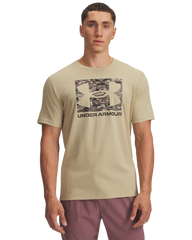 Under Armour Mens ABC Camo Boxed Logo T-Shirts In Beige