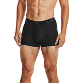 Under Armour Mens Tech 3 Inch Boxerjock 2 Pack In Black