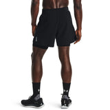 Under Armour Mens Iso Chill Run 2 In 1 Shorts In Black