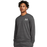 Under Armour Mens Rival Terry Long Sleeves Crew T-Shirt In Grey