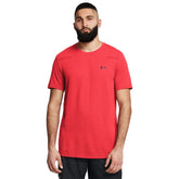 Under Armour Mens Seamless Grid Short Sleeves T-Shirt In Red