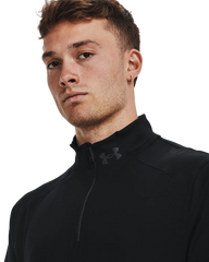 Under Armour Mens Qualifier Armourlifier Run 1/4 Zip T-Shirt In Black