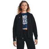 Under Armour Womens Rival Fleece Full Zip Hoodie In Black