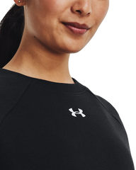 Under Armour Womens Rival Flecce Crew Sweater In Black