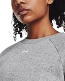 Under Armour Womens Rival Flecce Crew Sweater In Grey