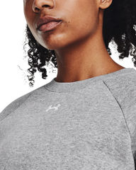 Under Armour Womens Rival Flecce Crew Sweater In Grey