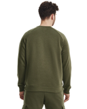 Under Armour Mens Rival Fleece Crew In Olive