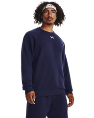 Under Armour Mens Rival Fleece Crew Sweater In Navy