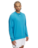 Under Armour Mens Rival Fleece Crew Sweater In Turquoise